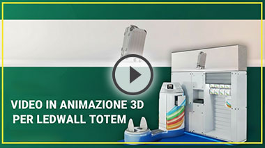 Video in Animazione 3D realizzato per un Ledwall integrato in un Totem